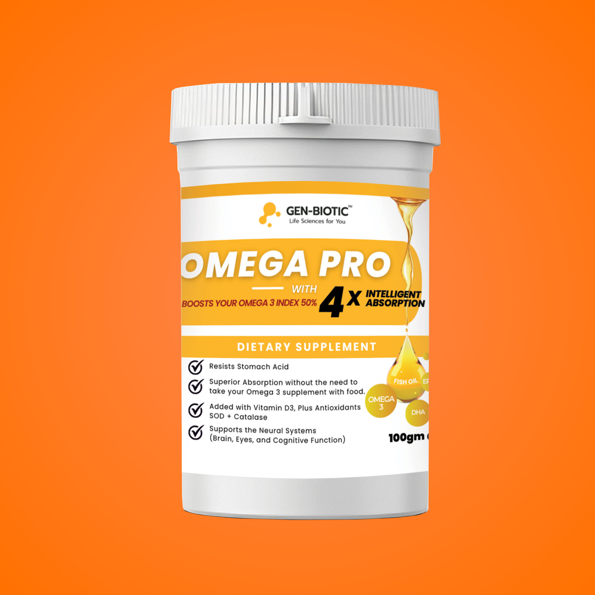 Omega Pro Food Supplements for Adults. Clinicall safe and effective. only at Bio-gen.com